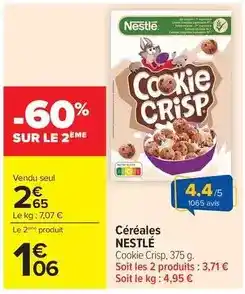 Carrefour Drive Nestlé - céréales offre