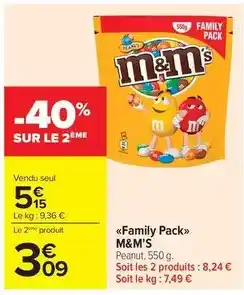 Carrefour Drive M&m's - family pack offre