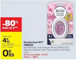 Carrefour Drive Febreze - désodorisant wc offre