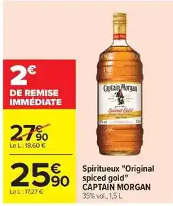 Carrefour Drive Captain morgan - spiritueux original spiced gold offre