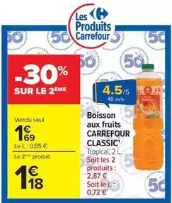 Carrefour Drive Carrefour - boisson aux fruits offre