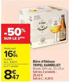 Carrefour Drive Tripel karmeliet - bière d'abbaye offre