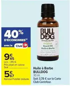 Carrefour Drive Carrefour - huile à barbe offre