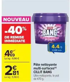 Carrefour Drive Bang - pâte nettoyante multi-surfaces offre