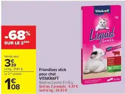 Carrefour Drive Vitakraft - friandises stick pour chat offre
