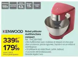 Carrefour Drive Kenwood - robot pâtissier multifonctions compact offre