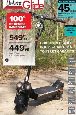 Carrefour Total - guidon reglable pour adapter a tous les cabarits offre