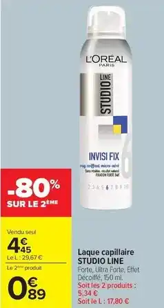 Carrefour L'oréal - laque capillaire offre