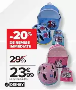Carrefour Disney - set sac à dos offre