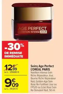 Carrefour L'oréal - soins age perfect offre