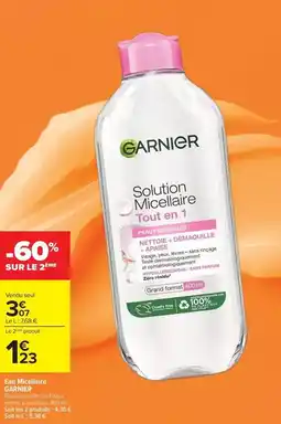 Carrefour Garnier - eau métalienne offre