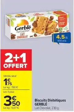 Carrefour Gerblé - biscuits dietétiques offre