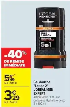 Carrefour L'oréal - gel douche offre