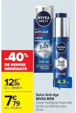 Carrefour Nivea - soins anti-age men offre