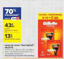 Carrefour Gillette - lames de rasoirs pack spécial offre