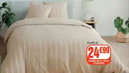 La Foir'Fouille Parure de lit tufté à rayures offre