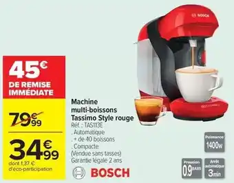 Bosch - machine multi-boissons tassimo style rouge