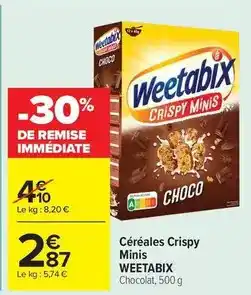 Carrefour Weetabix - céréales crispy minis offre