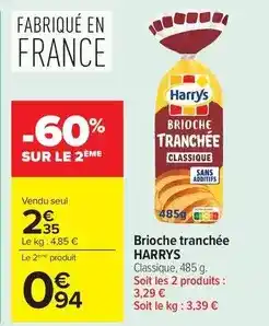 Carrefour Harry's - brioche tranchée offre