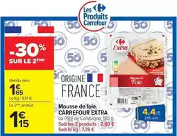 Carrefour Carrefour - mousse de foie extra offre