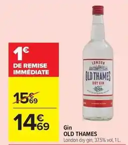 Carrefour Old thames - gin offre
