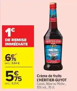 Carrefour Crème de fruits offre