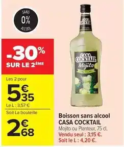 Carrefour Casa - boisson sans alcool offre