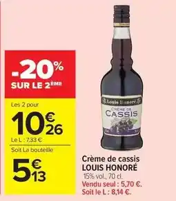 Carrefour Creme de cassis offre