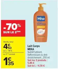 Carrefour Mixa bebé - lait corps offre