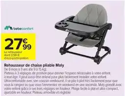 Carrefour Bébé confort - rehausseur de chaise pliable molly offre
