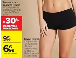 Carrefour Boxers femme offre