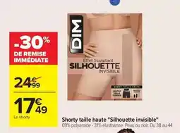 Carrefour Dim - shorty taille haute silhouette invisible offre