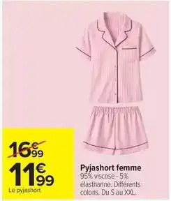 Carrefour Pyjashort femme offre