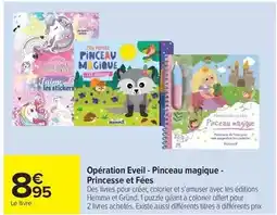 Carrefour Licorne - opération eveil-pinceau magique-princesse et fees offre