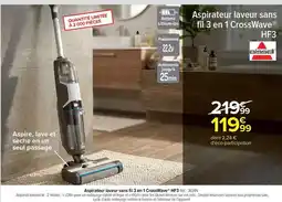 Carrefour Bissell - aspirateur laveur sans fil 3 en 1 crosswave offre