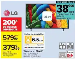 Carrefour Lg - téléviseur led 4k offre