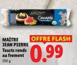 Lidl Flash - toasts ronds au froment offre