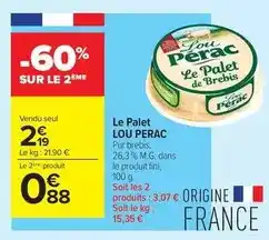 Carrefour Contact Fini - le palet offre