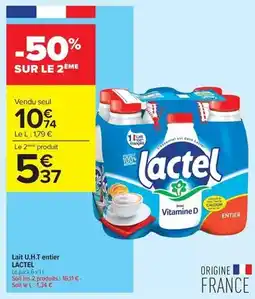 Carrefour Contact Lactel - lait u.h.t. entier offre