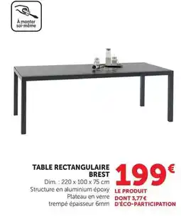 Bi1 Dim - table rectangulaire brest offre