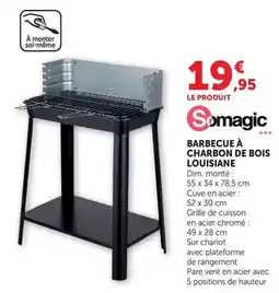 Bi1 Barbecue à charbon de bois louisiane offre