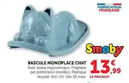 Bi1 Smoby - bascule monoplace chat offre