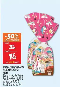 Netto Licorne - sachet 16 oeufs à cacher chouvia offre