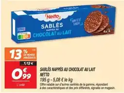 Netto Netto - sablés nappés au chocolat au lait offre