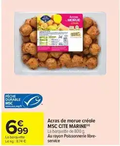 Carrefour Durable - acras de morue créole msc offre