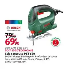 Mr Bricolage BOSCH Scie sauteuse PST 650 offre