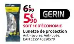 Mr Bricolage GERIN Lunette de protection offre