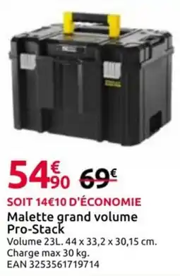 Mr Bricolage Malette grand volume Pro-Stack offre