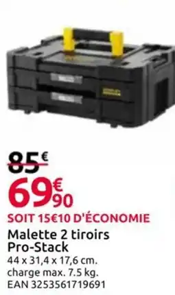 Mr Bricolage Malette 2 tiroirs Pro-Stack offre