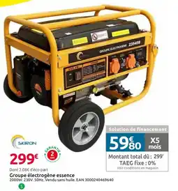 Mr Bricolage SKIRON Groupe électrogène essence offre